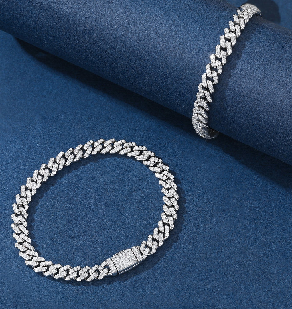 Iced VVS Moissanite Cuban Link Bracelet