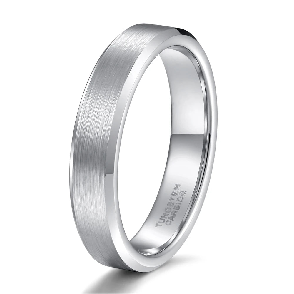 Brushed Tungsten Carbide Ring
