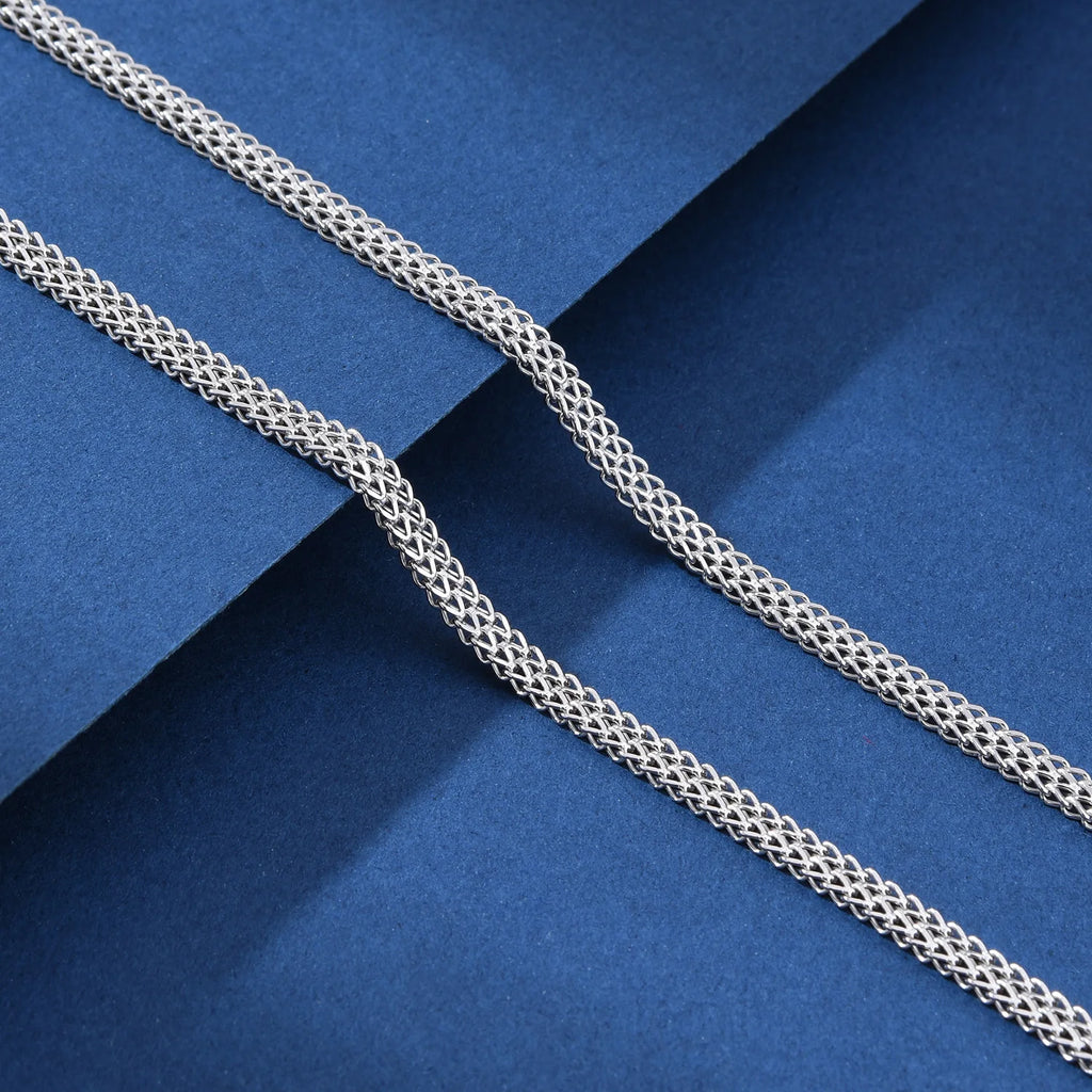 925 Sterling Silver Franco Link Chain
