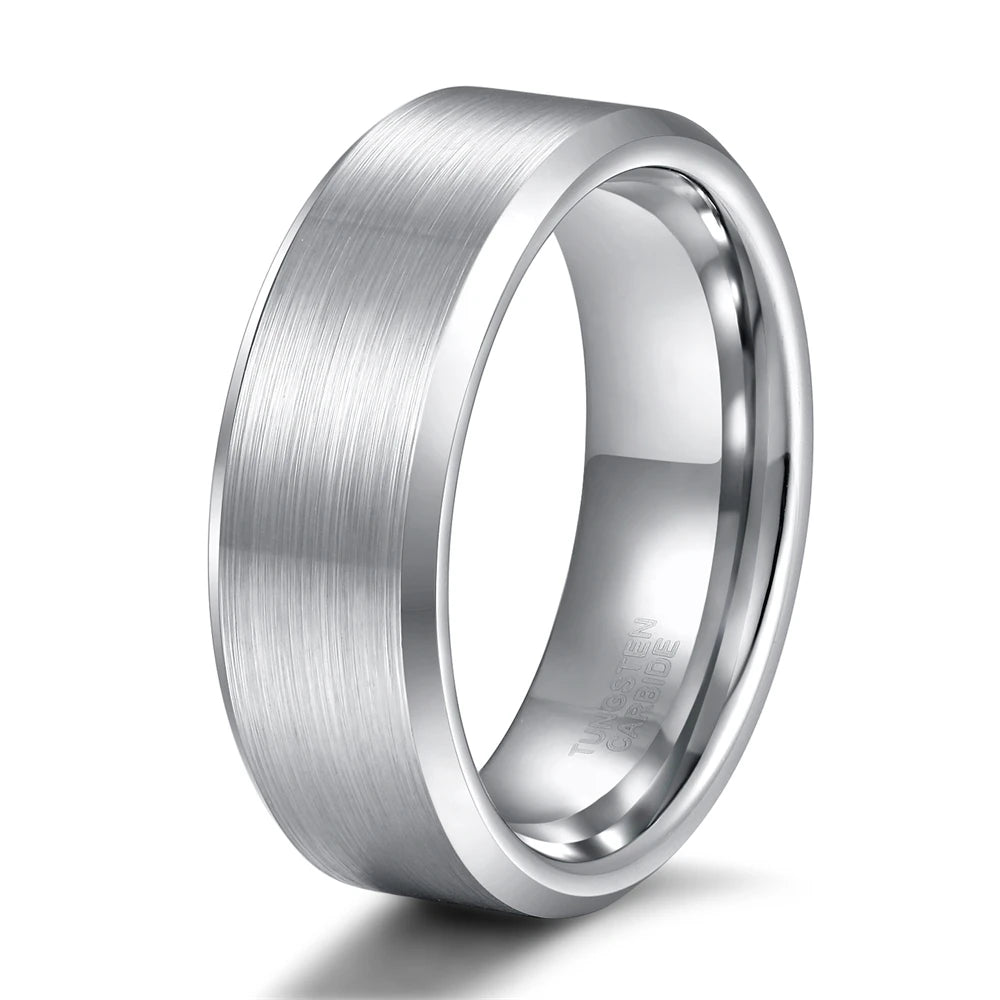 Brushed Tungsten Carbide Ring