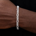 Iced Figaro Cuban Link Bracelet