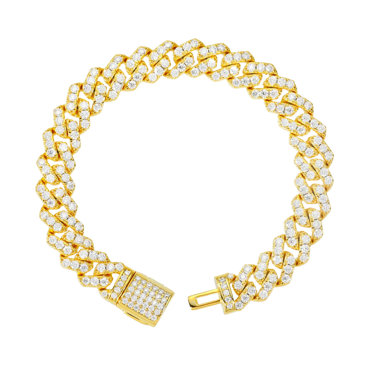 Iced VVS Moissanite Cuban Link Bracelet