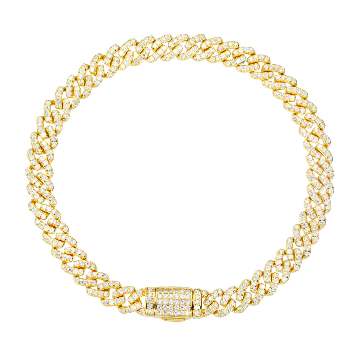 Iced VVS Moissanite Cuban Link Bracelet