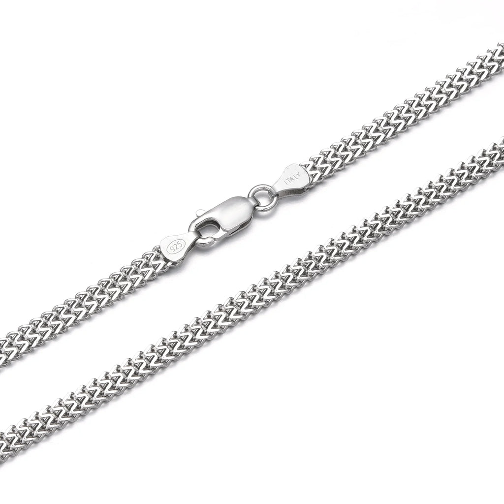 925 Sterling Silver Franco Link Chain