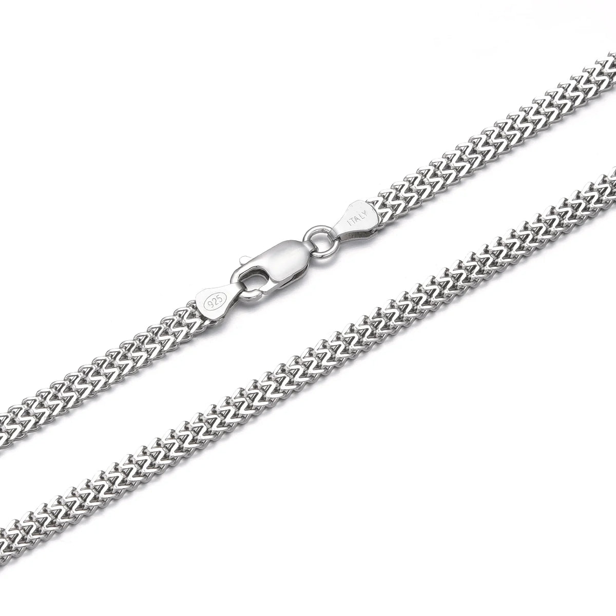 925 Sterling Silver Franco Link Chain