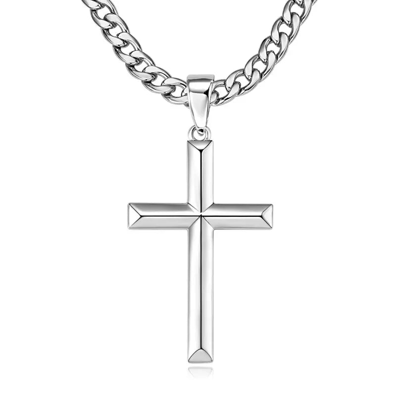 925 Sterling Silver Cross Pendant Necklace