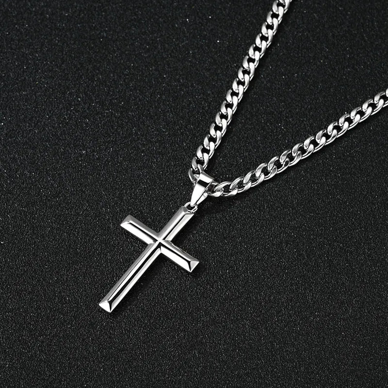 925 Sterling Silver Cross Pendant Necklace