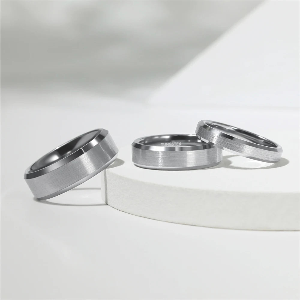 Brushed Tungsten Carbide Ring