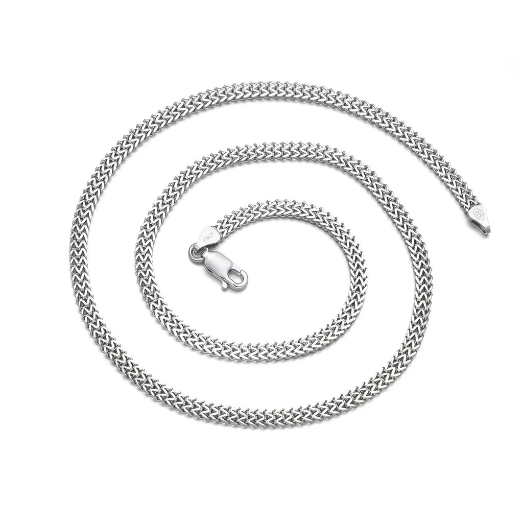 925 Sterling Silver Franco Link Chain