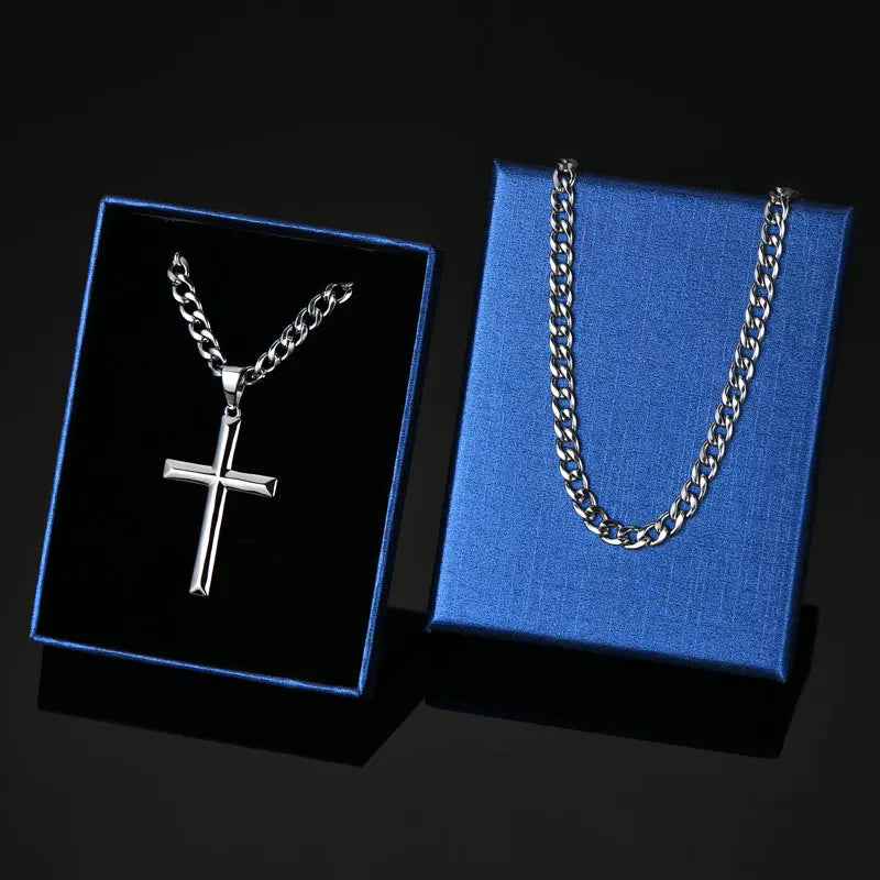 925 Sterling Silver Cross Pendant Necklace