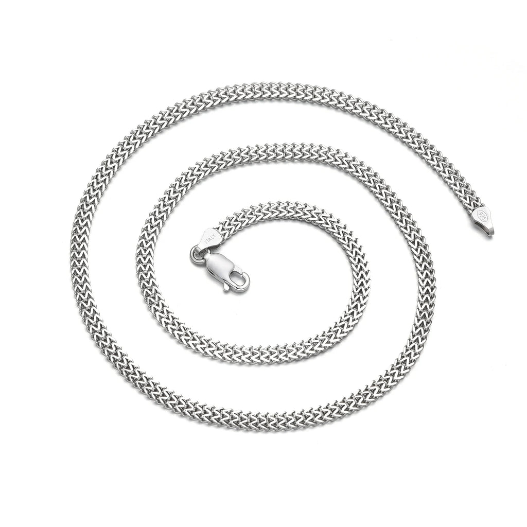 925 Sterling Silver Franco Link Chain