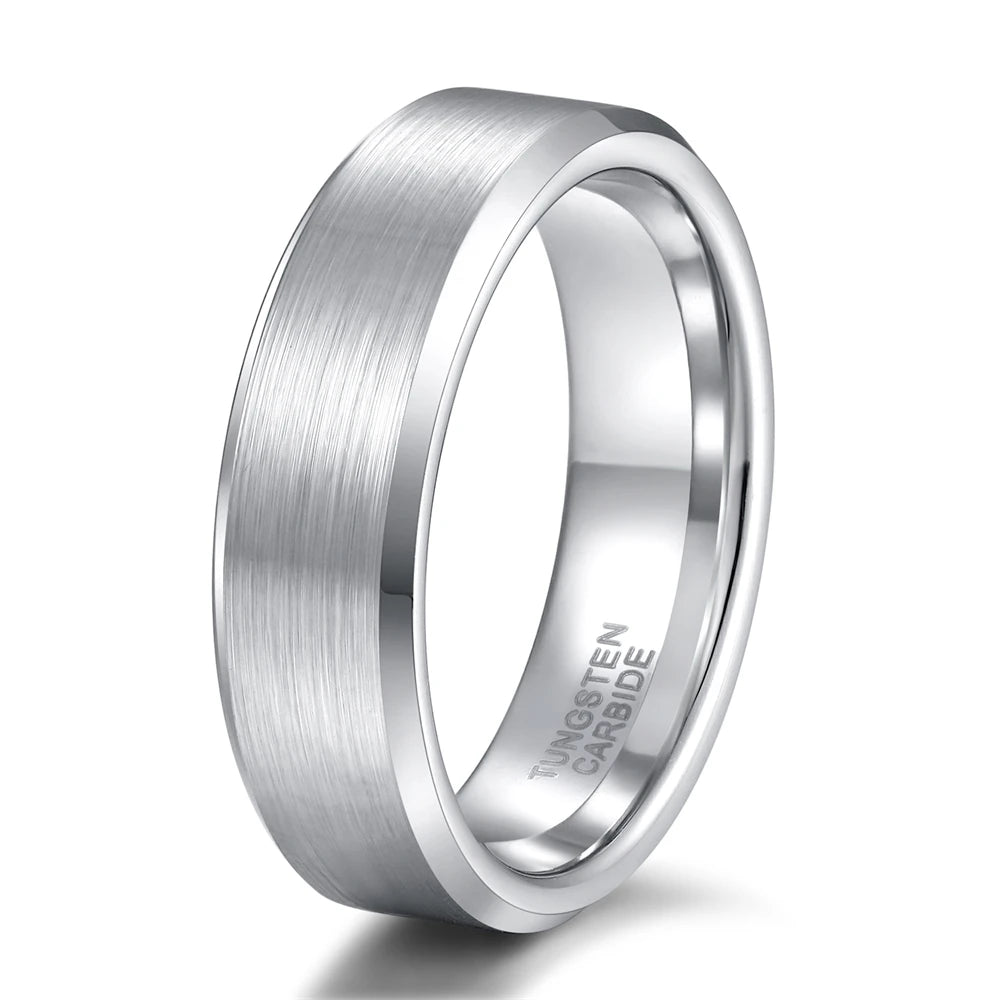 Brushed Tungsten Carbide Ring
