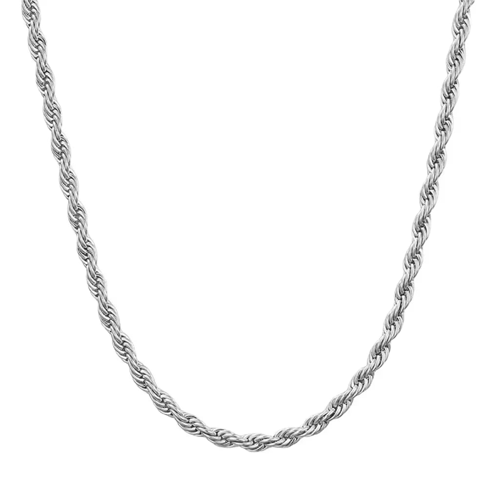 925 Sterling Silver Twist Rope Chain | Bracelet & Necklace