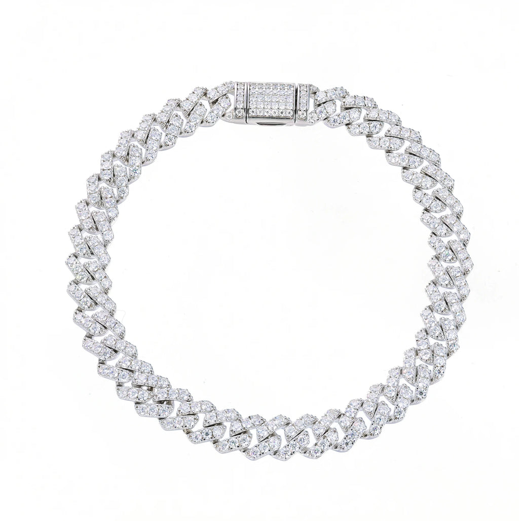 Iced VVS Moissanite Cuban Link Bracelet