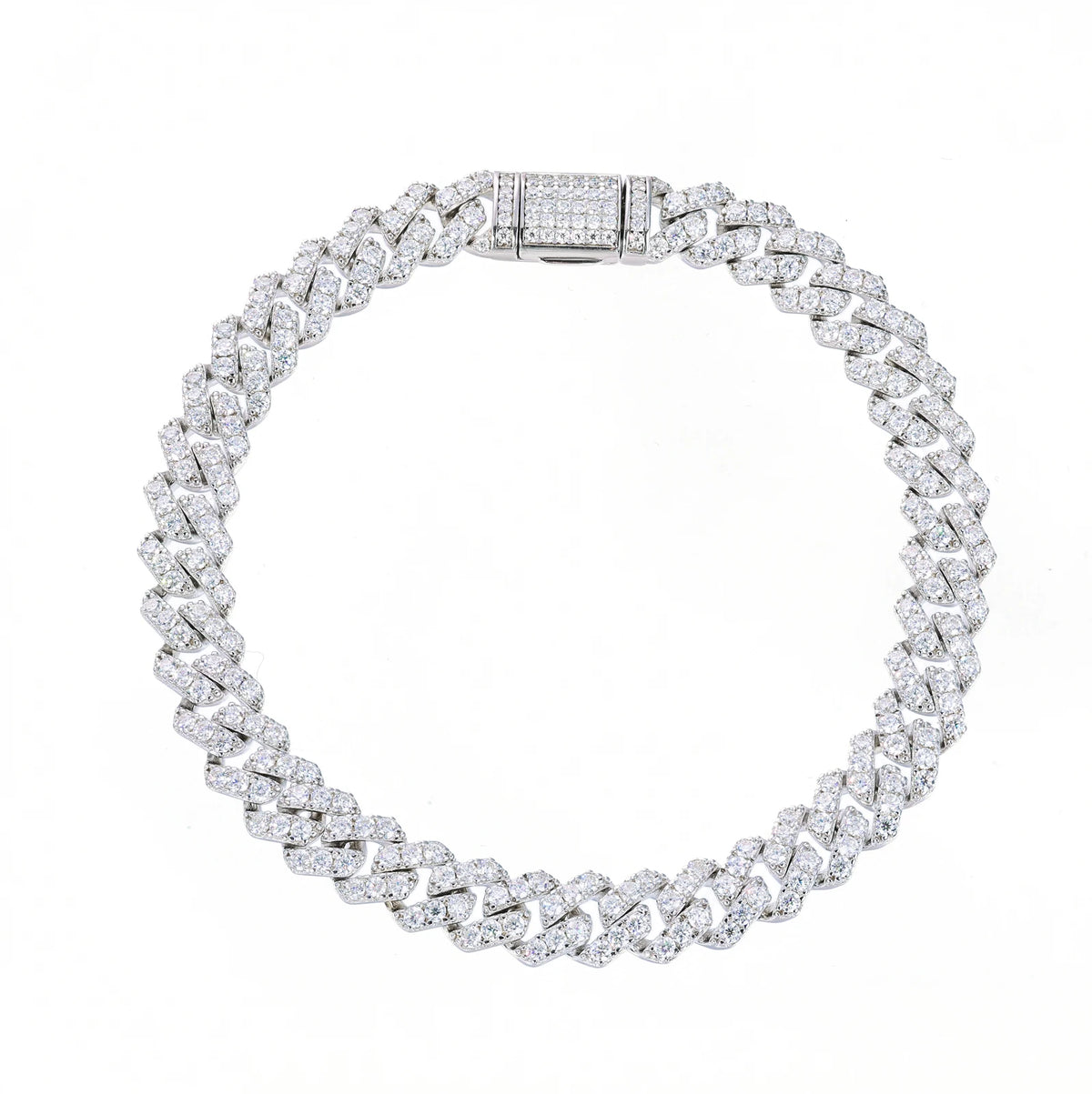 Iced VVS Moissanite Cuban Link Bracelet
