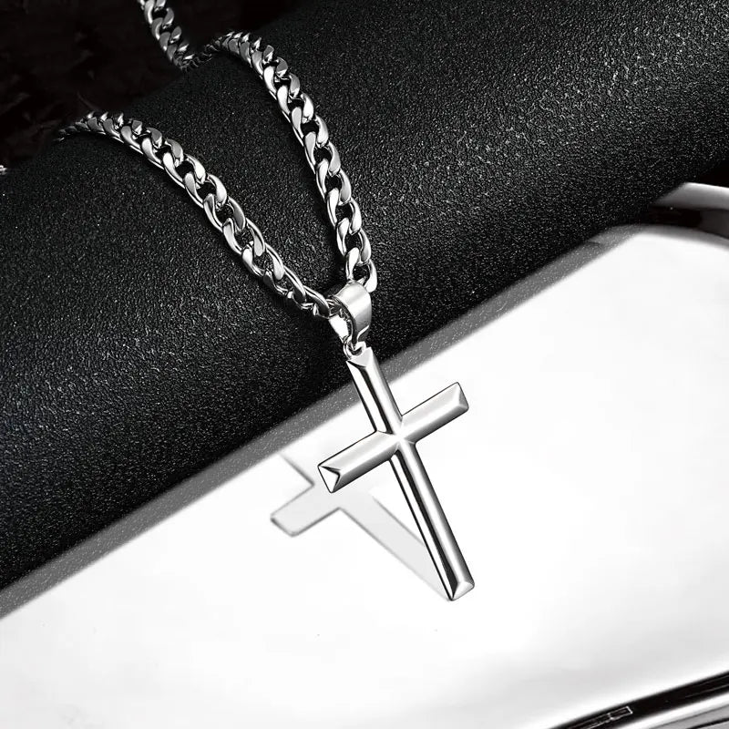 925 Sterling Silver Cross Pendant Necklace