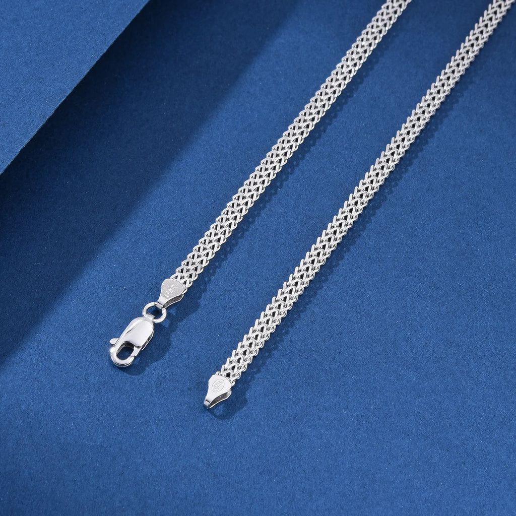 925 Sterling Silver Franco Link Chain