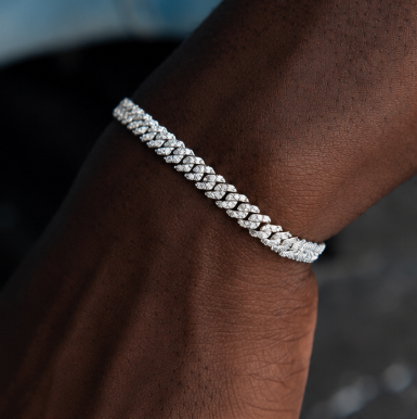 Iced VVS Moissanite Cuban Link Bracelet