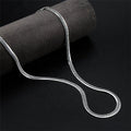 925 Sterling Silver Flat Snake Chain Necklace