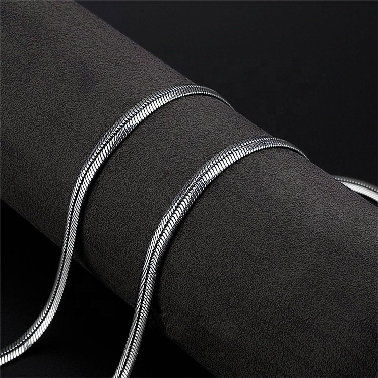 925 Sterling Silver Flat Snake Chain Necklace
