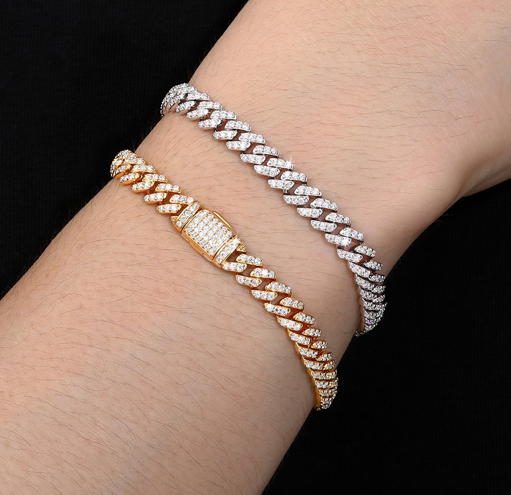 Iced VVS Moissanite Cuban Link Bracelet